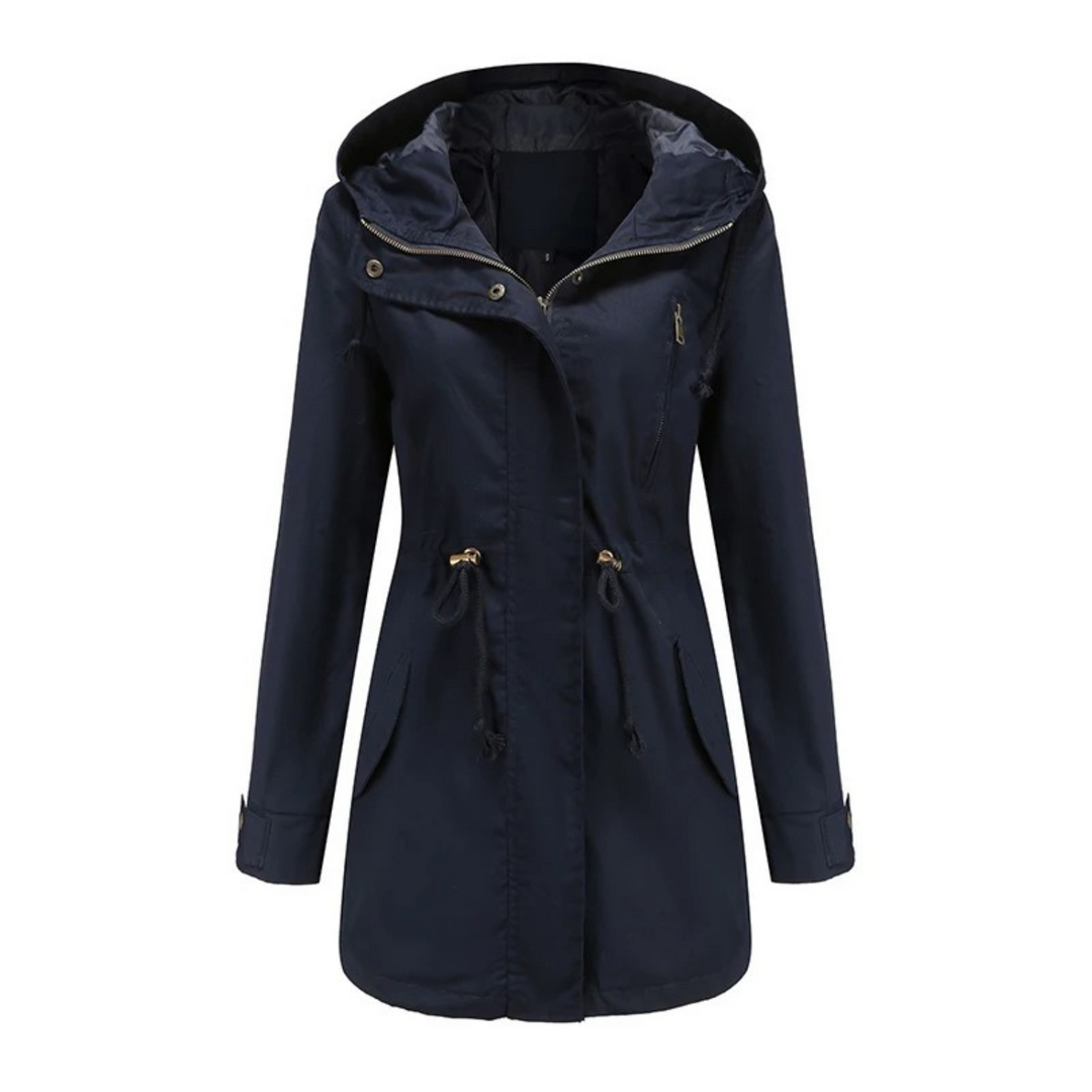 Womens Zip Front Water Resistant Lightweight Jacket