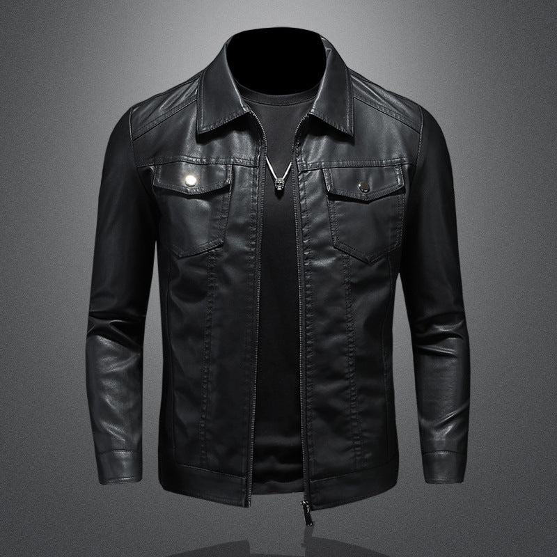 Mens Faux Leather Jacket