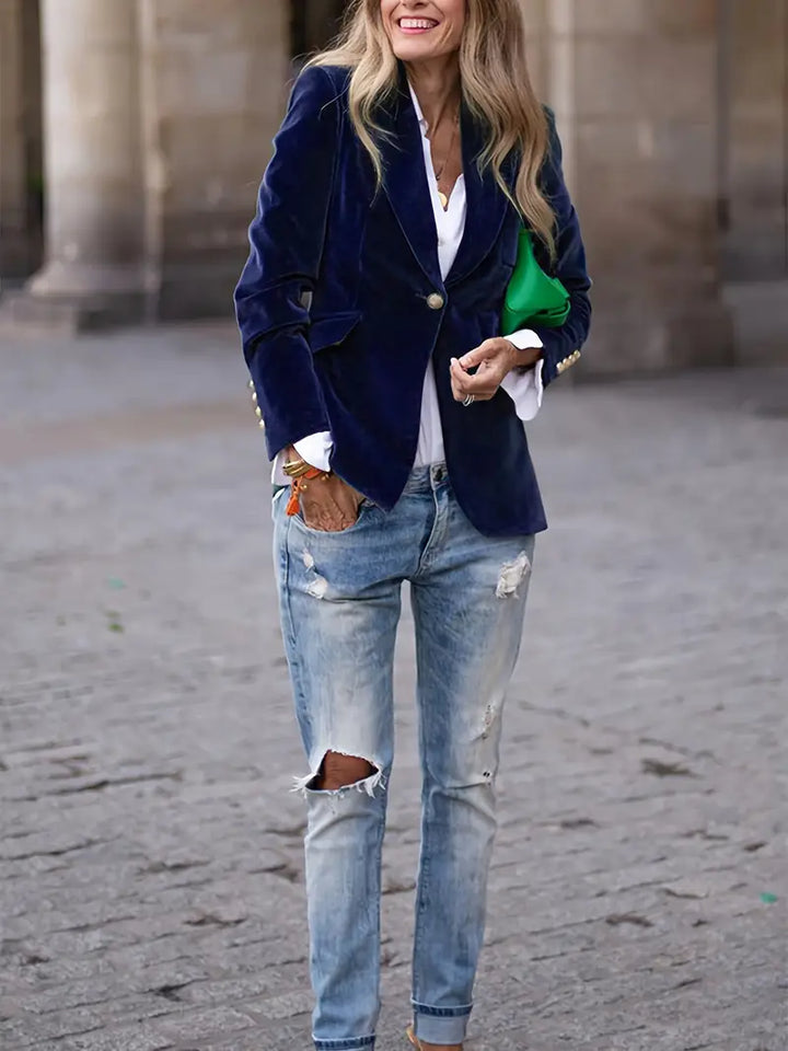 Womens One Button Blazer