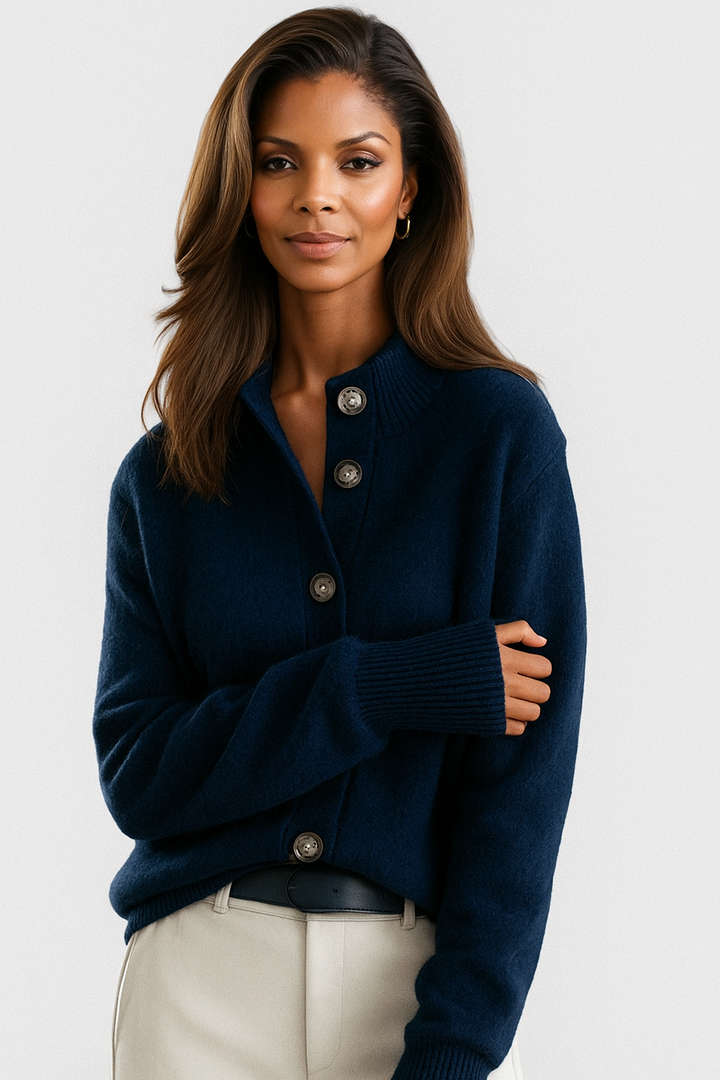 Relaxed Button Front Cardigan