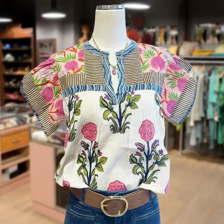 Uriella | Embroidered Boho Blouse