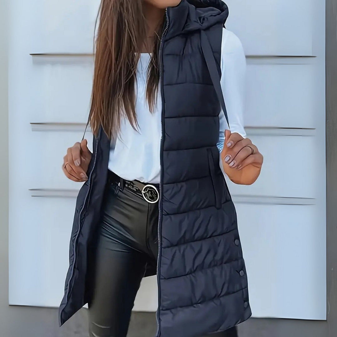 Maya | Sleeveless Hooded Puffer Vest