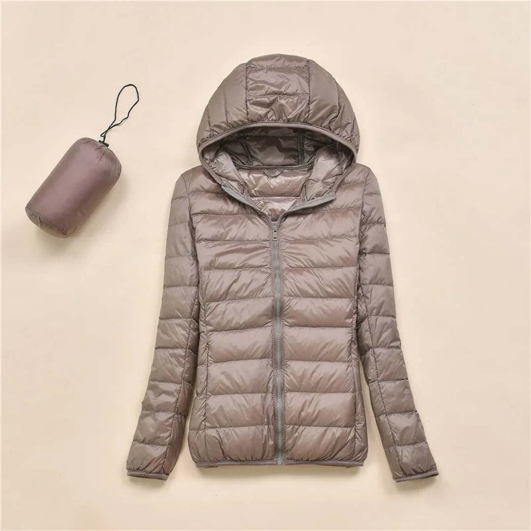 Womens Hooded Zip Front Lightweight Jacket