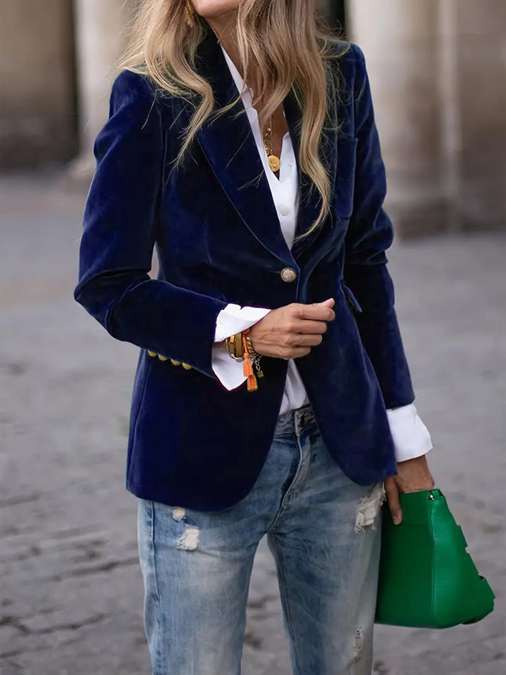Womens One Button Blazer