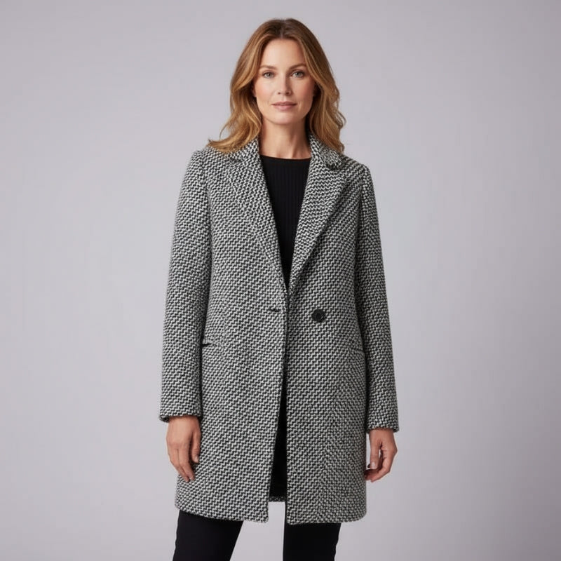 Womens Checked Longline Jacket