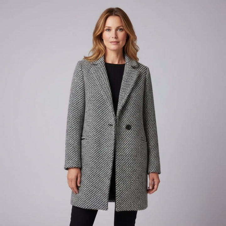 Womens Checked Longline Jacket