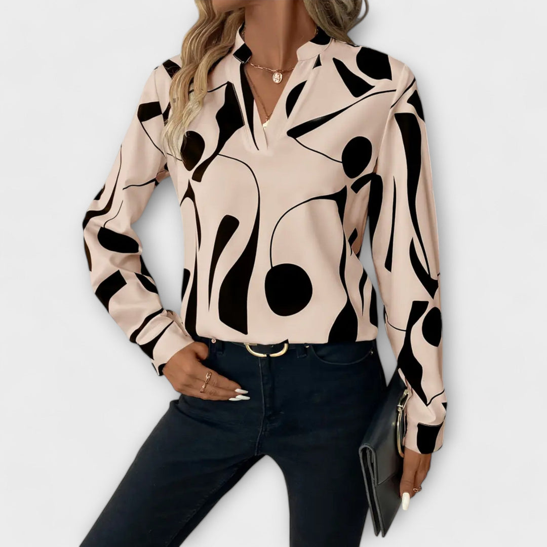 Long Sleeve Collar Blouse