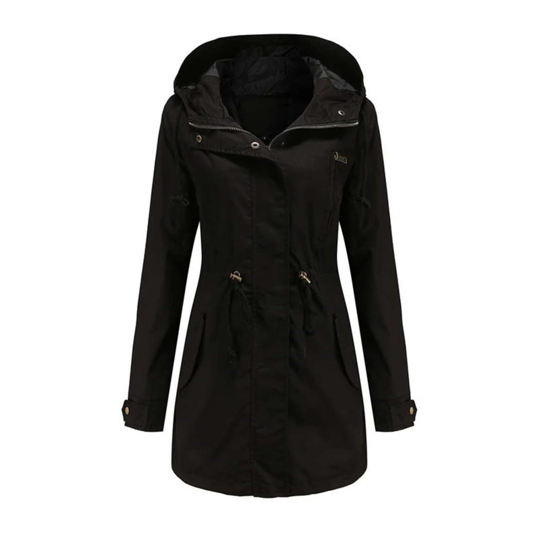 Womens Zip Front Water Resistant Lightweight Jacket