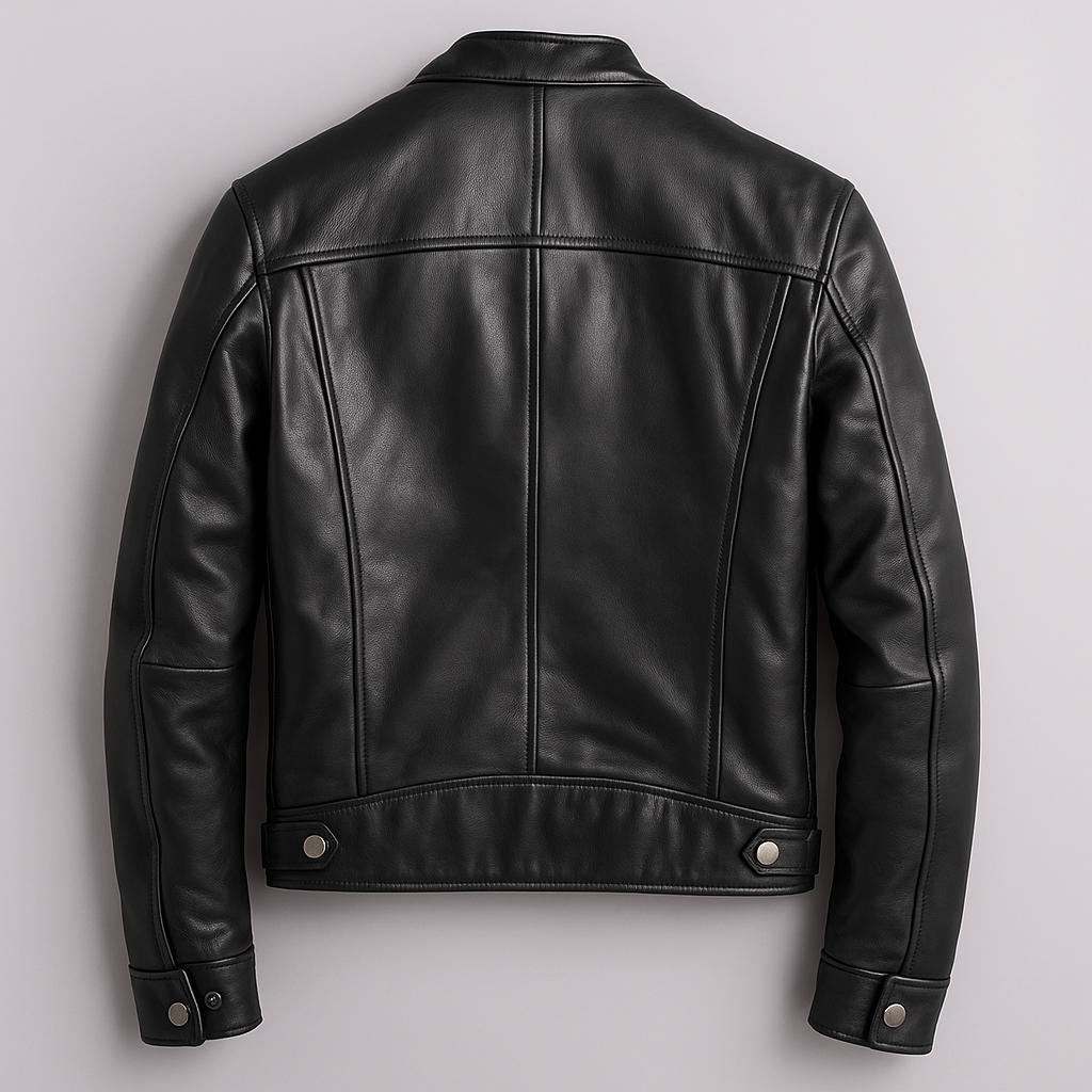 Mens Classic Faux Leather Jacket