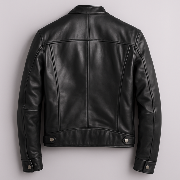 Mens Classic Faux Leather Jacket