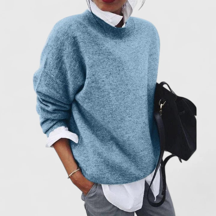Relaxed Long Sleeve Knitted Jumper