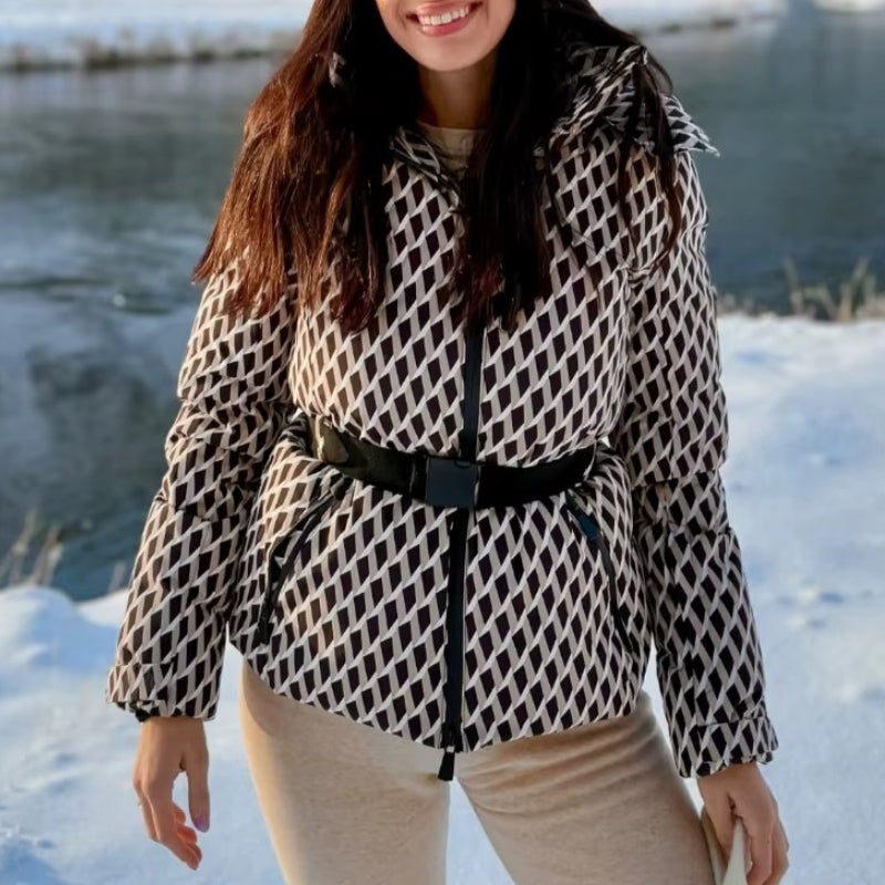 Hooded Oversized Belted Jacket