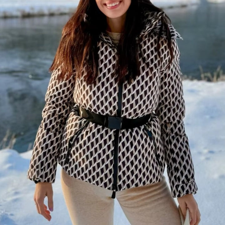 Hooded Oversized Belted Jacket
