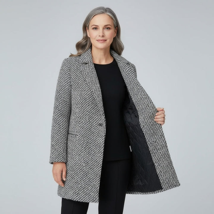 Womens Checked Longline Jacket