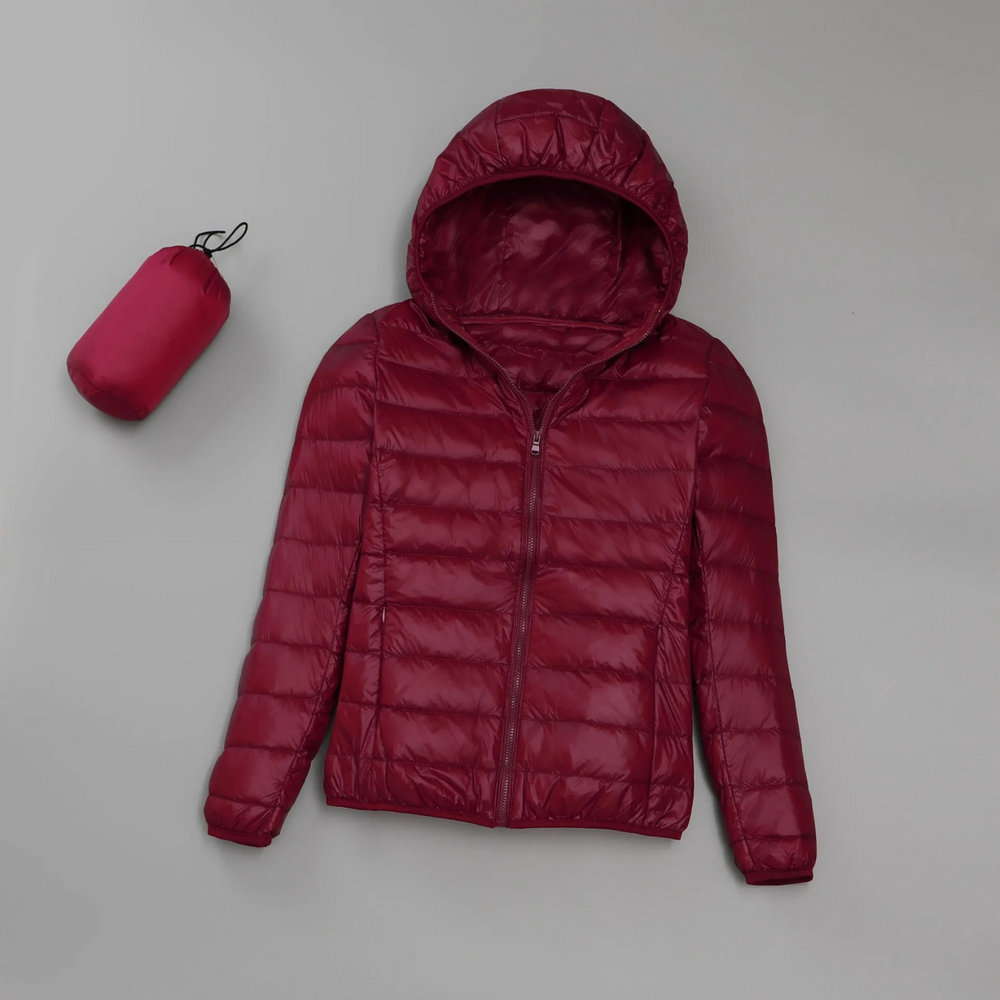 Womens Hooded Zip Front Lightweight Jacket