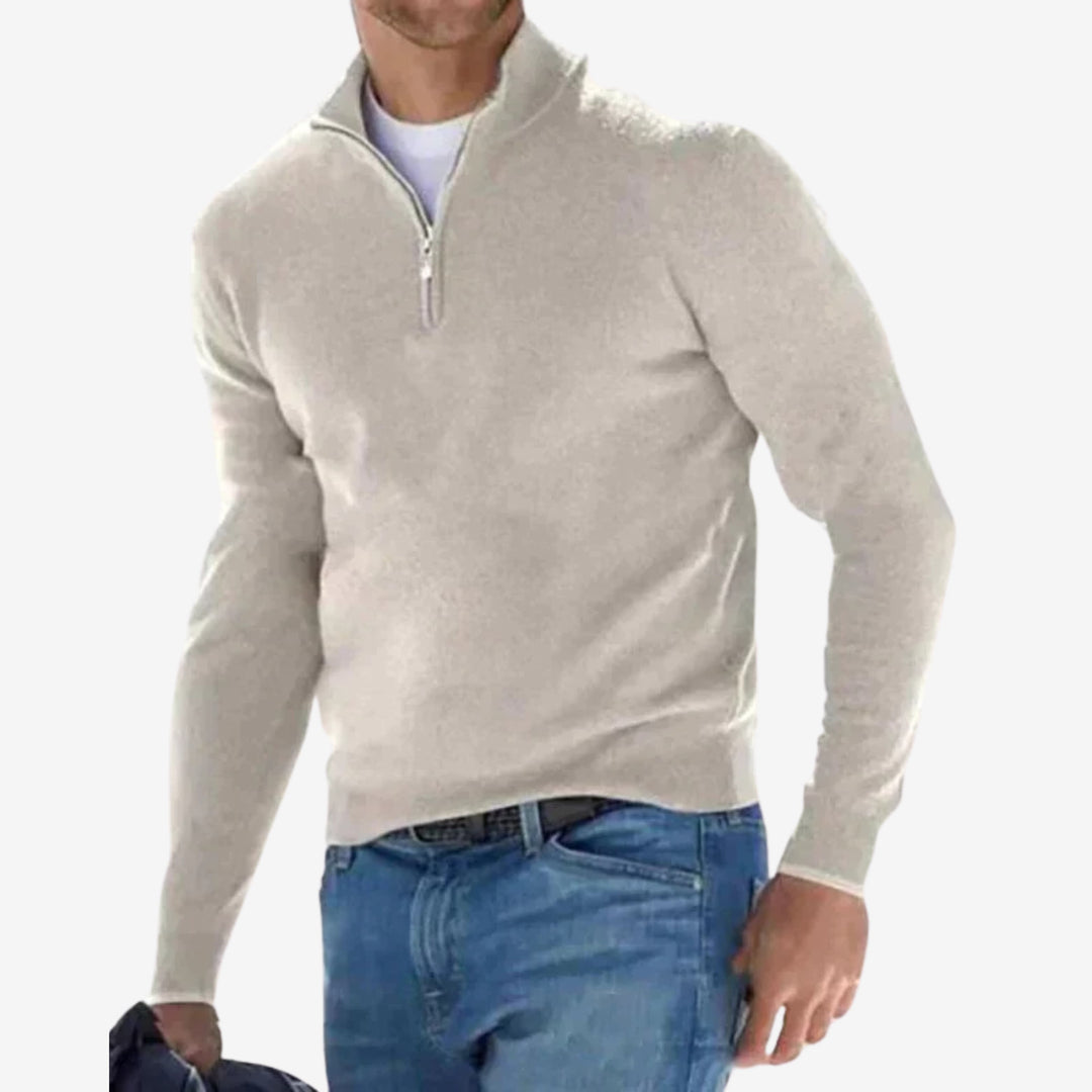 Jason | Italian Men’s Sweater with Zipper