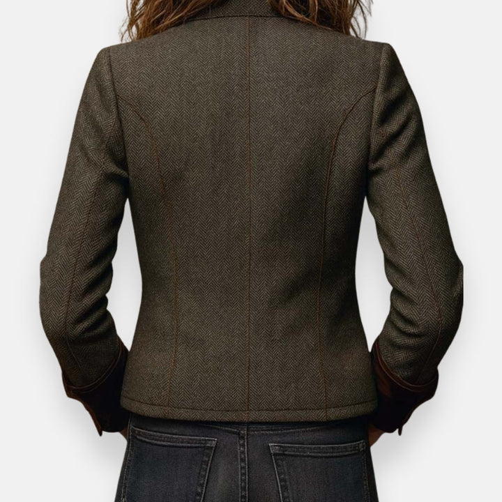 Herringbone Tailored Tweed Jacket
