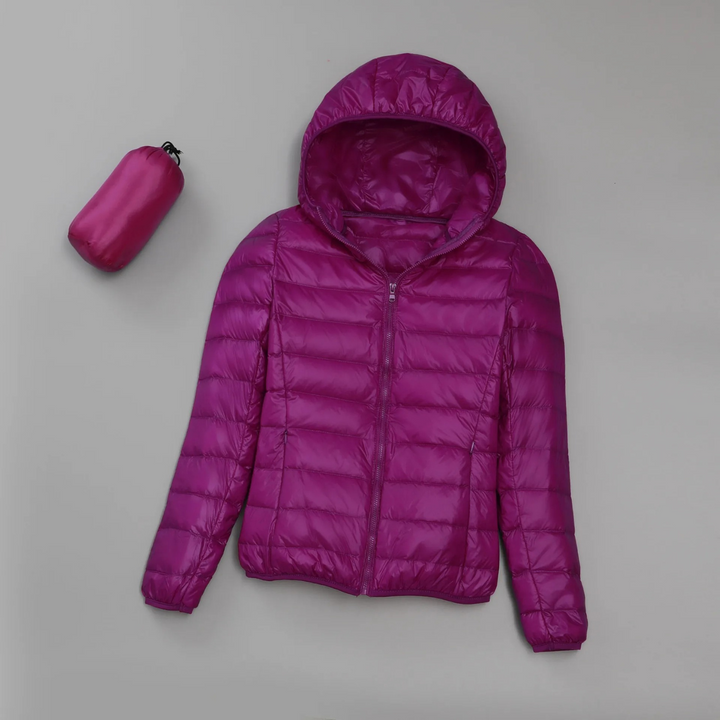 Womens Hooded Zip Front Lightweight Jacket