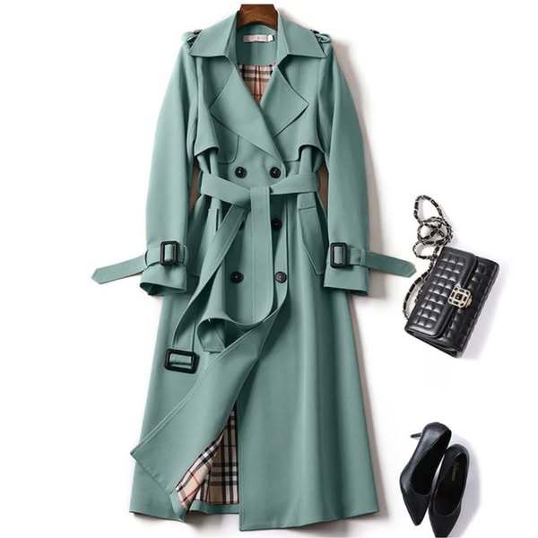 Womens Belted Waterproof Trench Coat