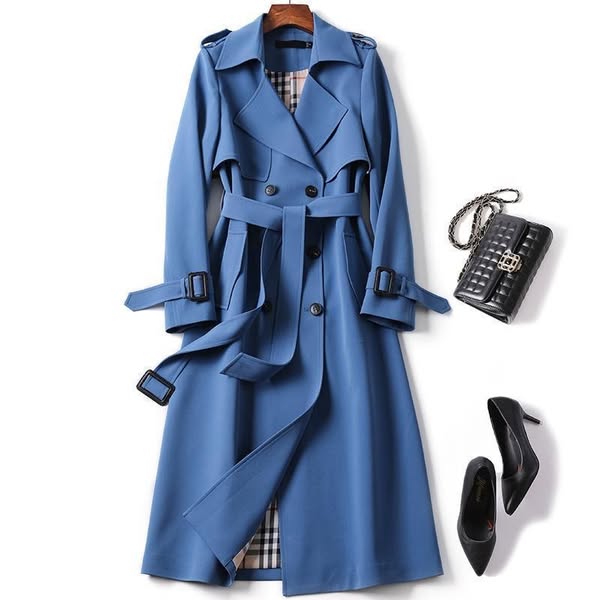 Womens Belted Waterproof Trench Coat