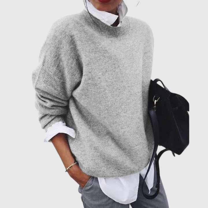 Relaxed Long Sleeve Knitted Jumper