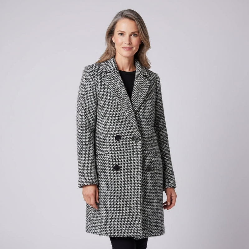 Womens Checked Longline Jacket