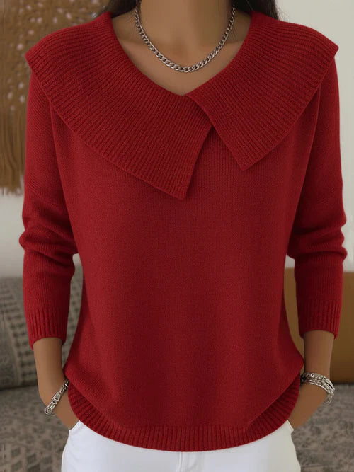 Damhnait | Warm Pullover with Soft Collar