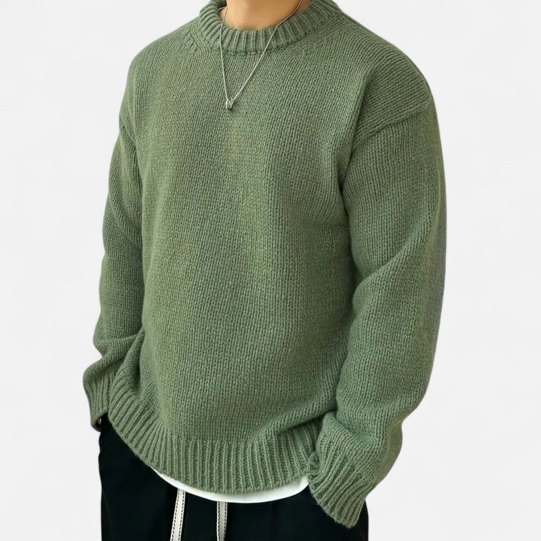 Mens Crew Neck Knitted Pullover