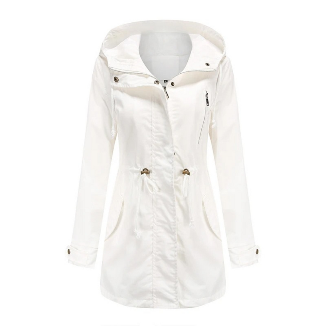 Womens Zip Front Water Resistant Lightweight Jacket