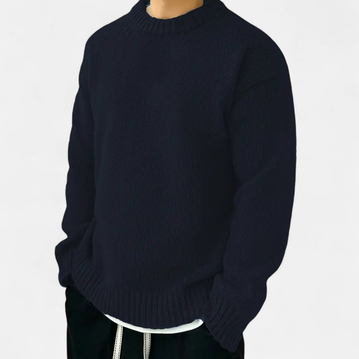 Mens Crew Neck Knitted Pullover