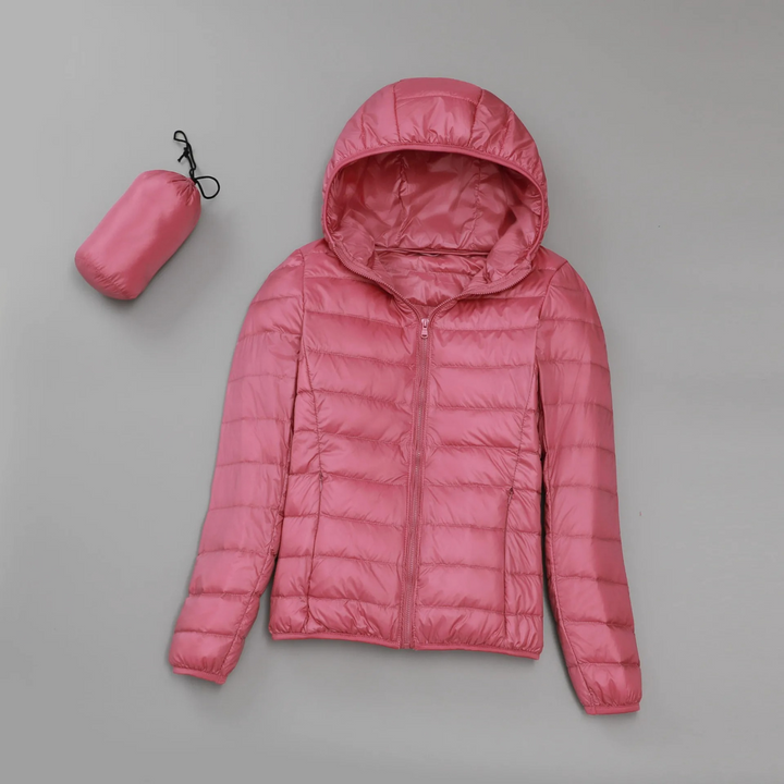 Womens Hooded Zip Front Lightweight Jacket