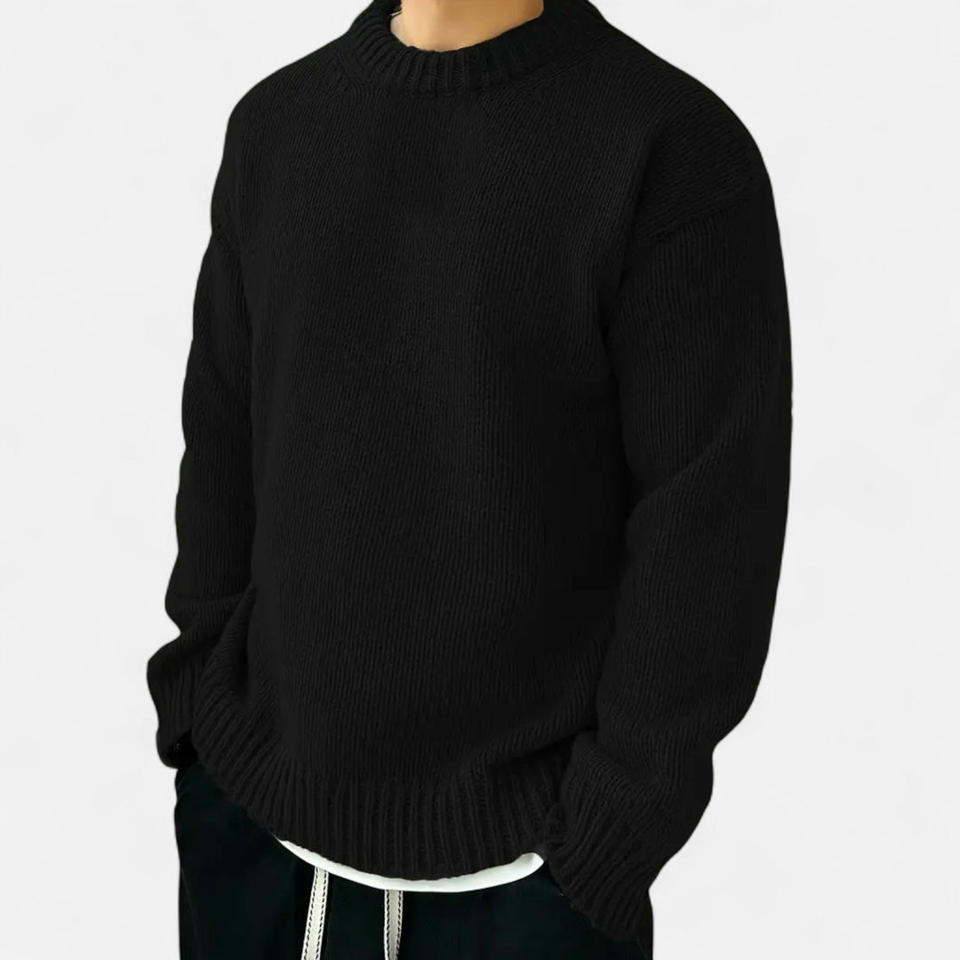 Mens Crew Neck Knitted Pullover