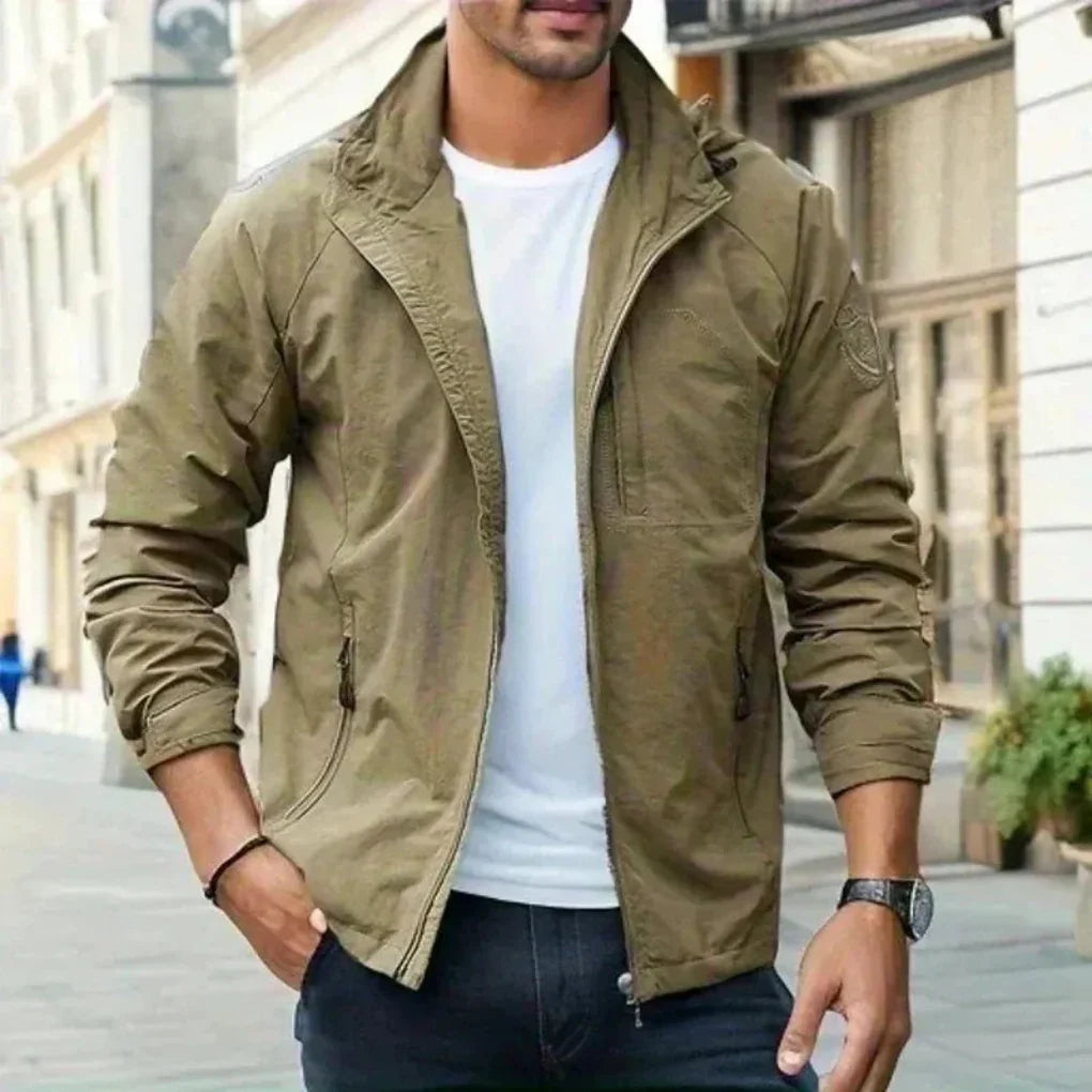 Mens Lightweight Water Resistant Zip Jacket