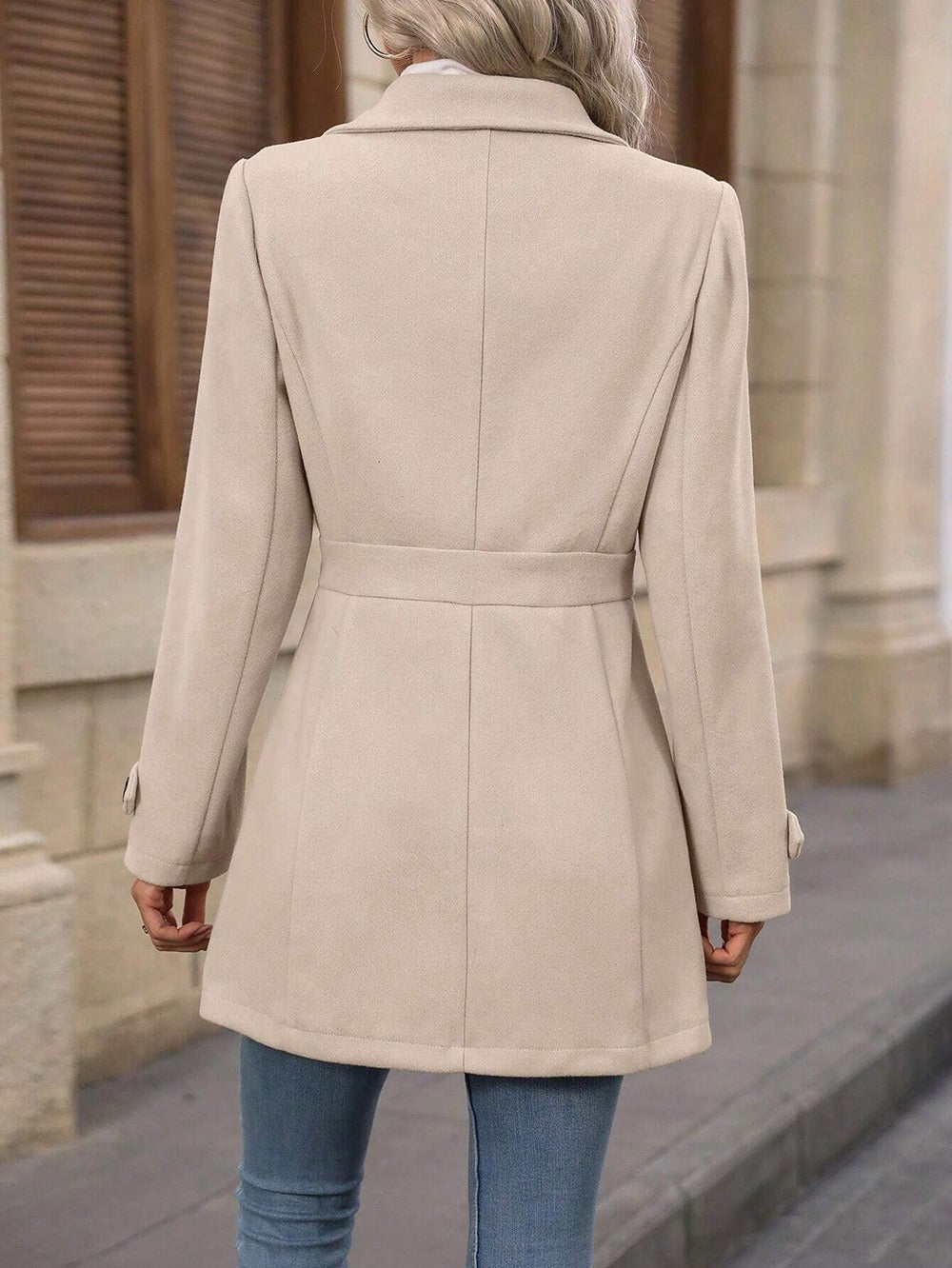 Womens Belted Tailored Trench Coat