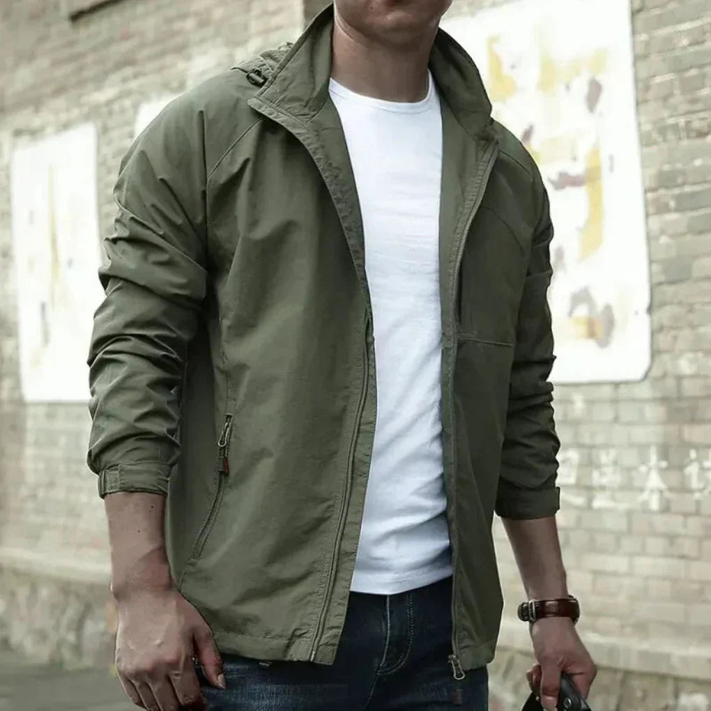 Mens Lightweight Water Resistant Zip Jacket