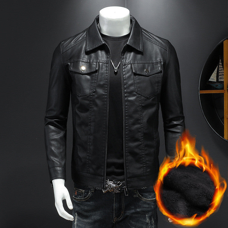 Mens Faux Leather Jacket