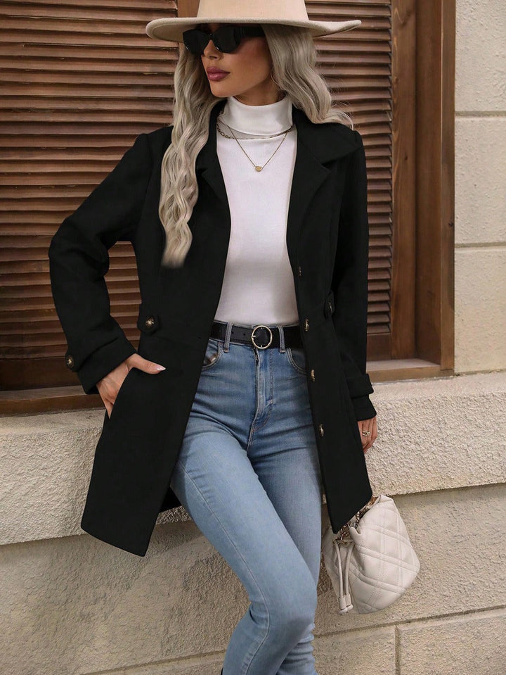 Womens Belted Tailored Trench Coat