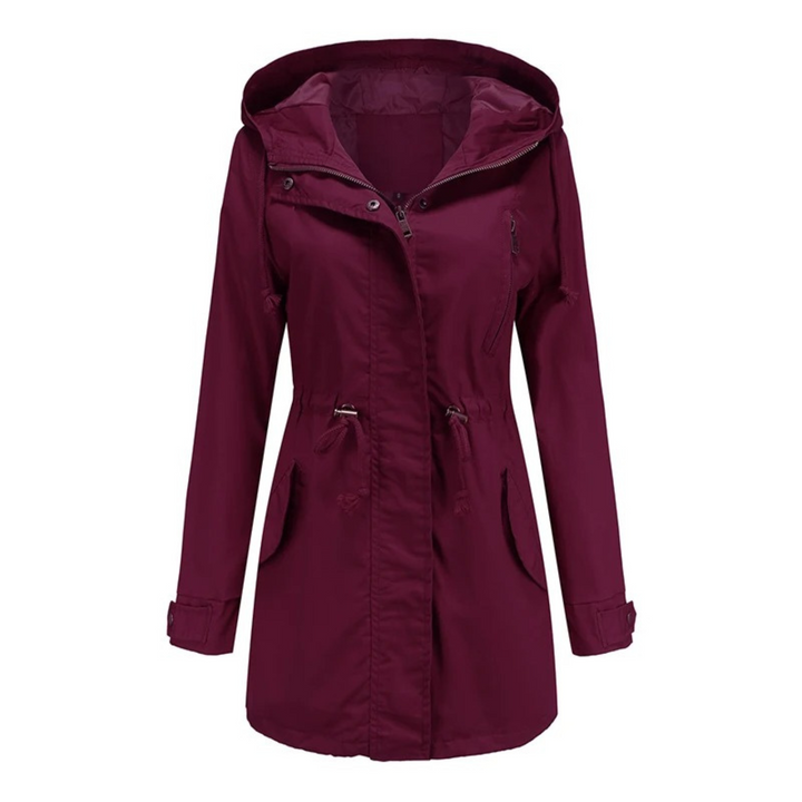Womens Zip Front Water Resistant Lightweight Jacket