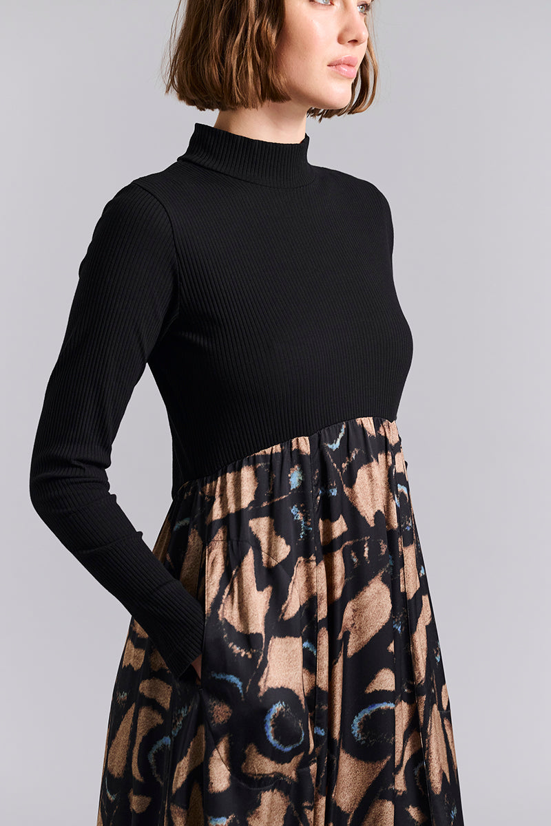 Sorcha | Kuhaki High-Neck Dress