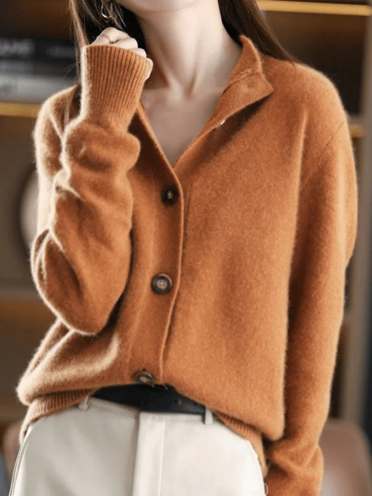 Relaxed Button Front Cardigan