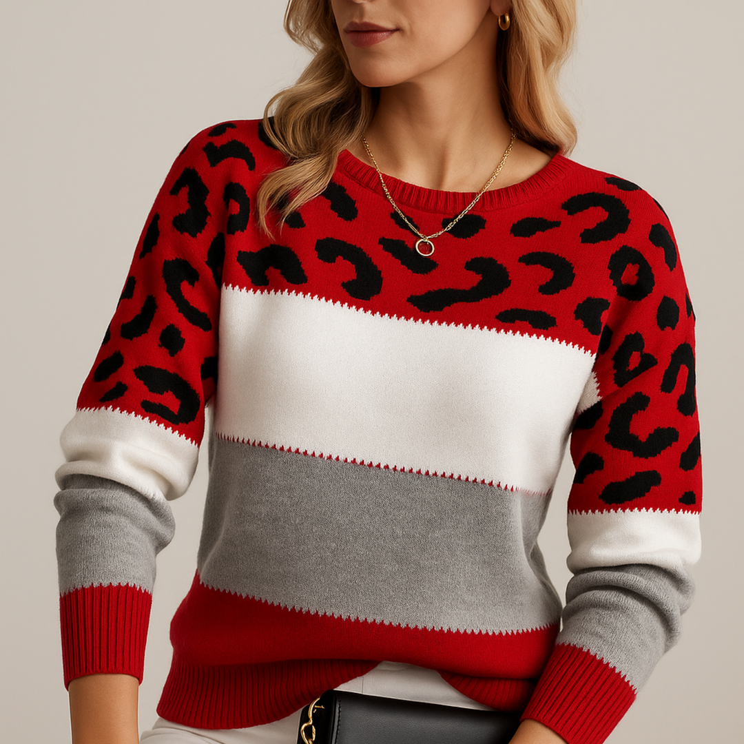 Síomha | Elegant Leopard Sweater