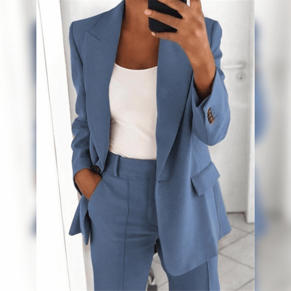 Womens Elegant Two-Piece Trouser Suit