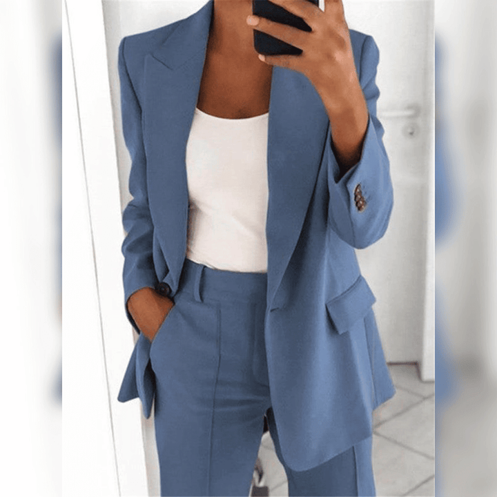 Womens Elegant Two-Piece Trouser Suit