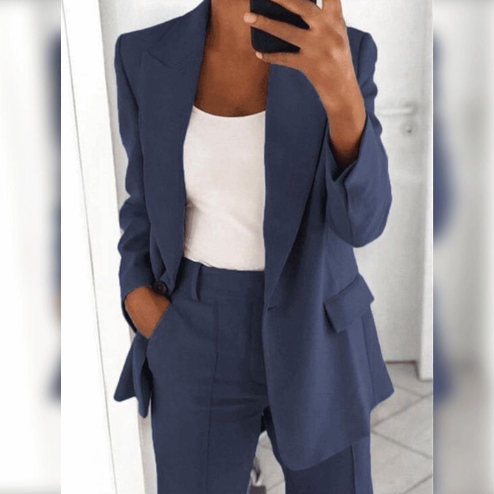 Womens Elegant Two-Piece Trouser Suit