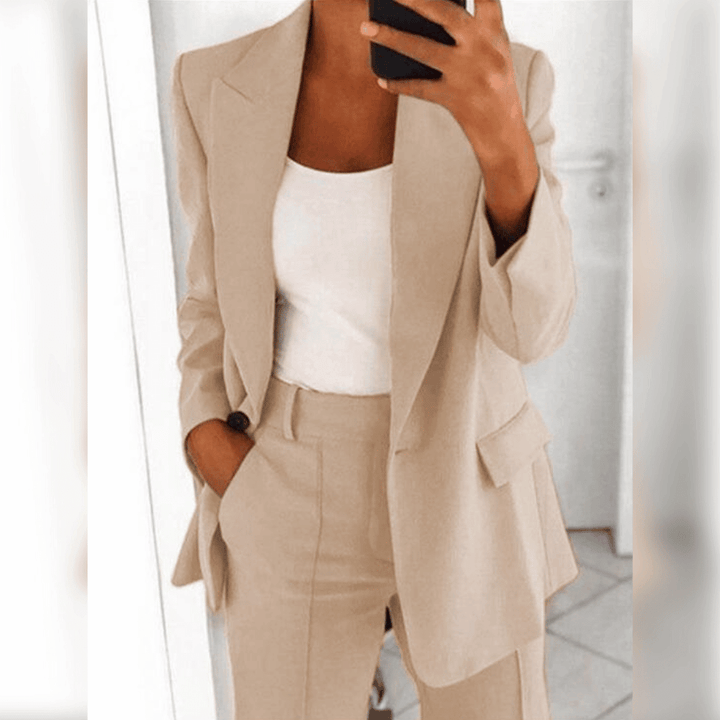 Womens Elegant Two-Piece Trouser Suit