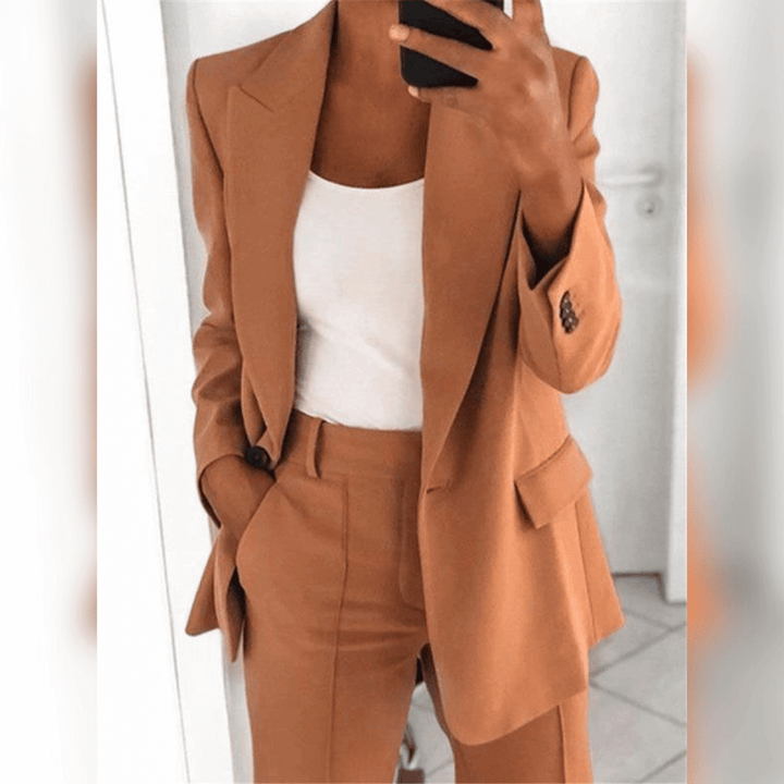 Womens Elegant Two-Piece Trouser Suit