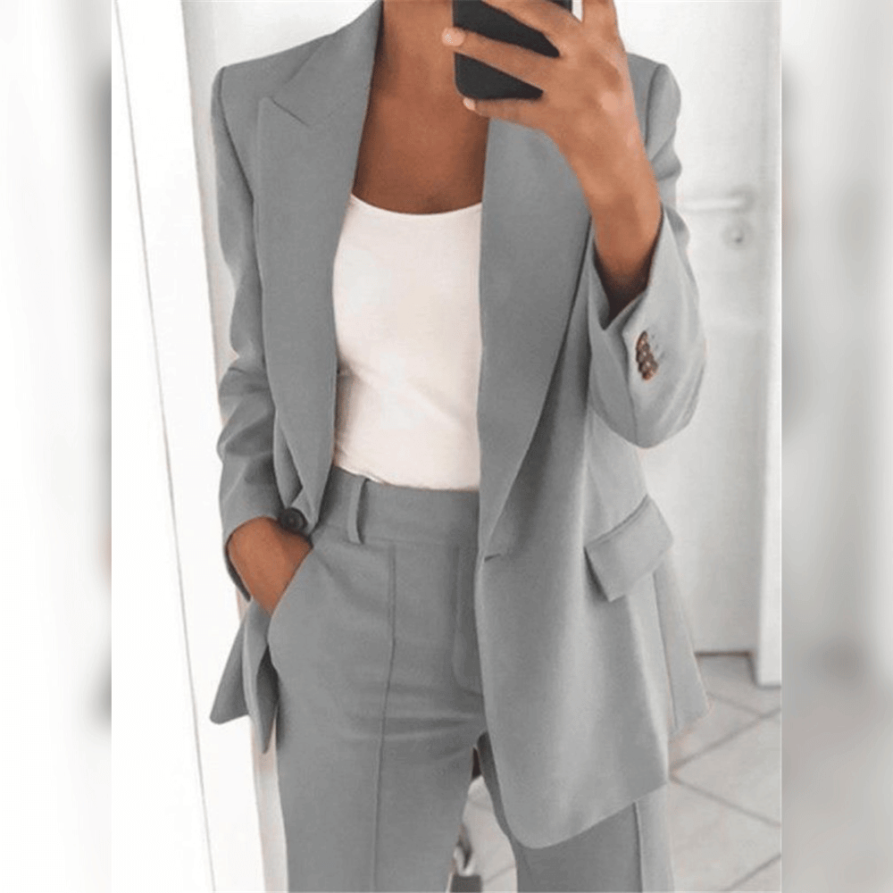 Womens Elegant Two-Piece Trouser Suit