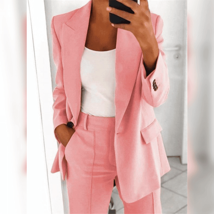 Womens Elegant Two-Piece Trouser Suit