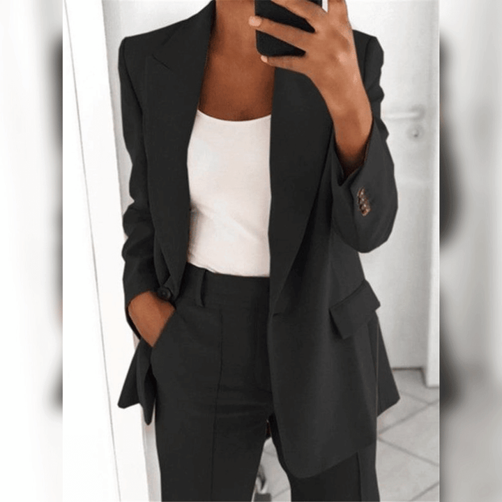 Womens Elegant Two-Piece Trouser Suit