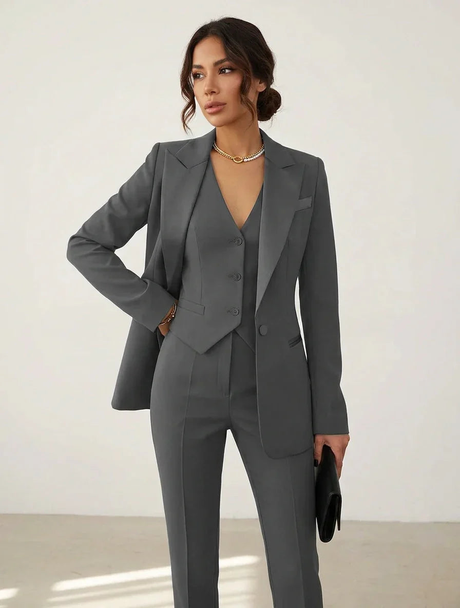 Womens Three Piece Blazer, Waistcoat and Trouser Co Ord